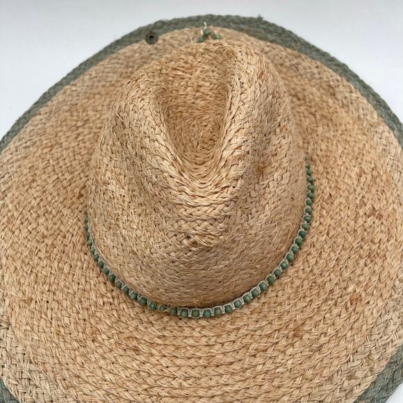 PETER GRIMM Straw Hat Raffia One Size Beaded Tassels Pura Vida Crushable Pack main image 11